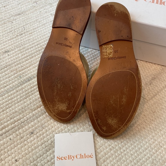 SEE BY CHLOE gold sandal / slide Size 6 - Picture 4 of 5